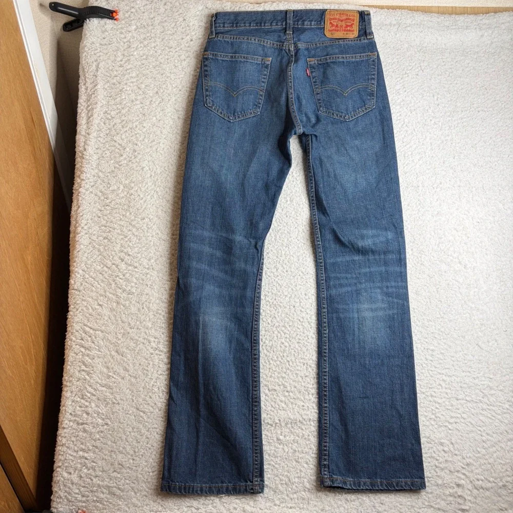 Levis 527 Low Rise Bootcut Jeans Mens 30x34 (33) Blue Denim western wide leg